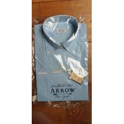 Arrow geruit overhemd korte mouwen Maat 38 W112 shirt