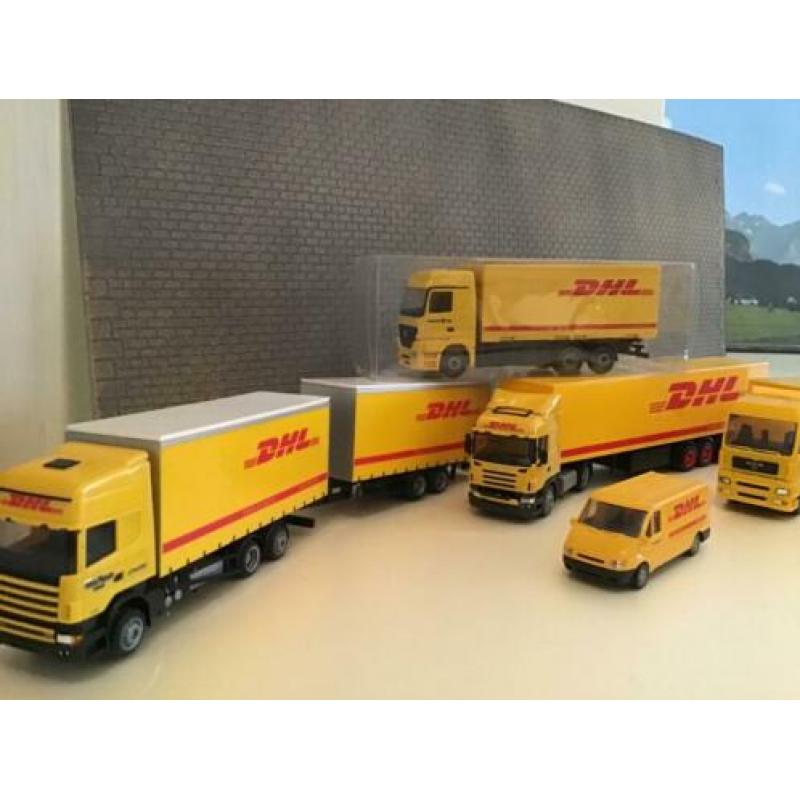 DHL vrachtwagens 1/87