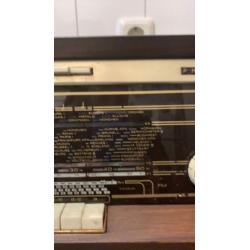 Oude Phillips bi ampli stereo gramm buizenradio
