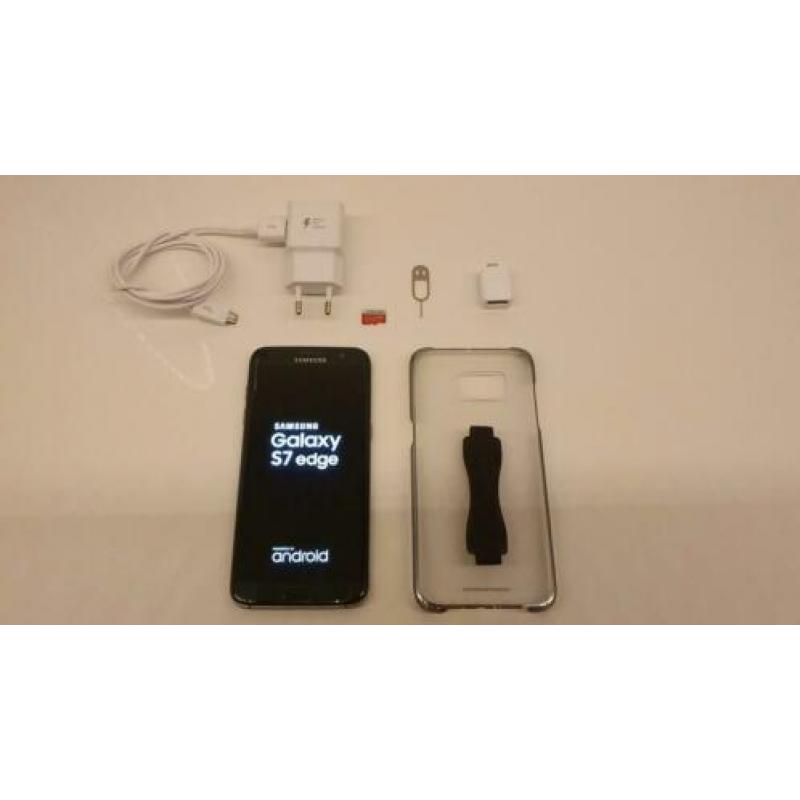 Samsung Galaxy S7 Edge (32gb) zwart incl cover en 64gb SD