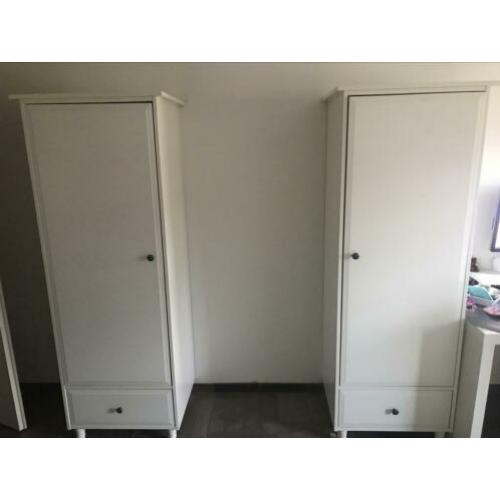 2x Hemnes klerenkast /kledingkast met lades, plank en roede