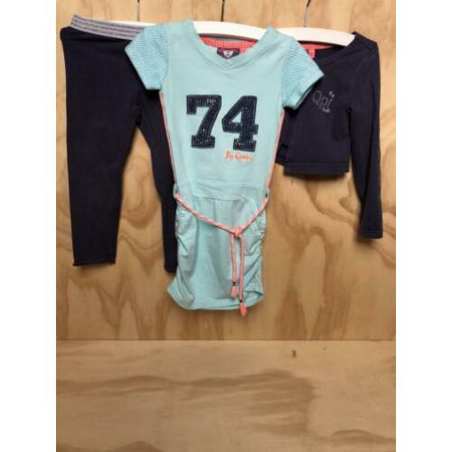 Leuke set Quapi: jurkje, 2x legging en vestje 86/92