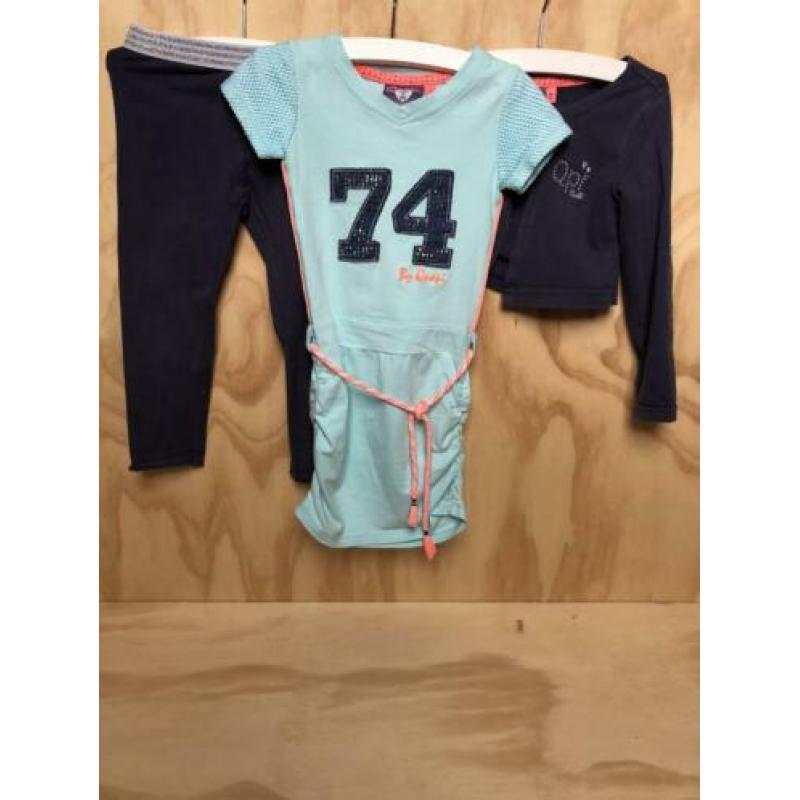 Leuke set Quapi: jurkje, 2x legging en vestje 86/92