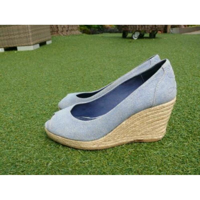 GAASTRA schoenen met sleehak maat 38 licht blauw spijkerstof