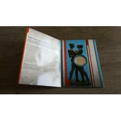 Het beeldhouwkunst vijfje munt munten zilver proof Nederland