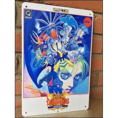 DARKSTALKERS Capcom Metalen wandbord poster retro arcade