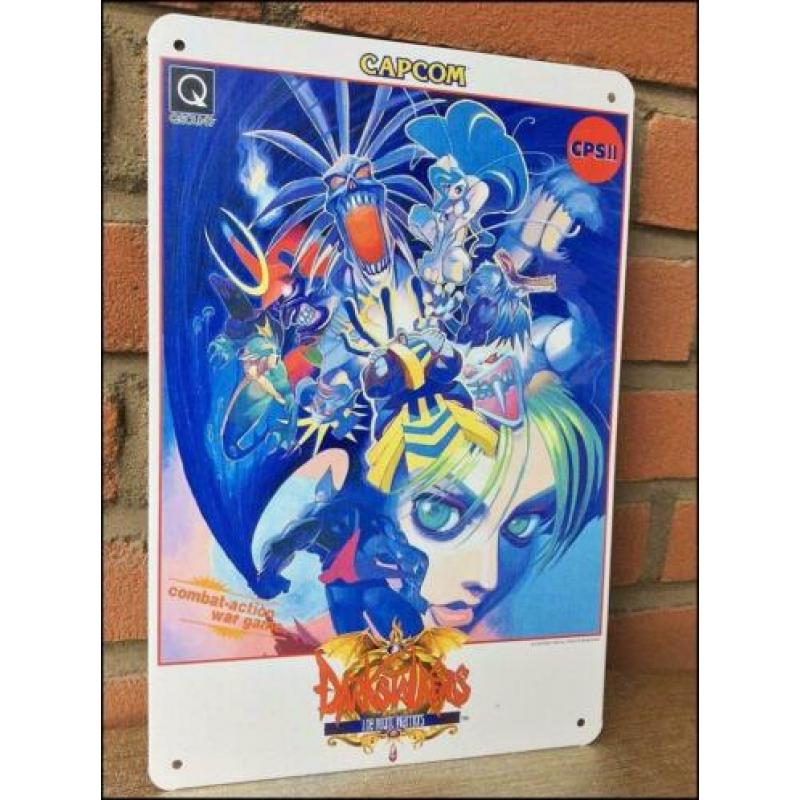 DARKSTALKERS Capcom Metalen wandbord poster retro arcade