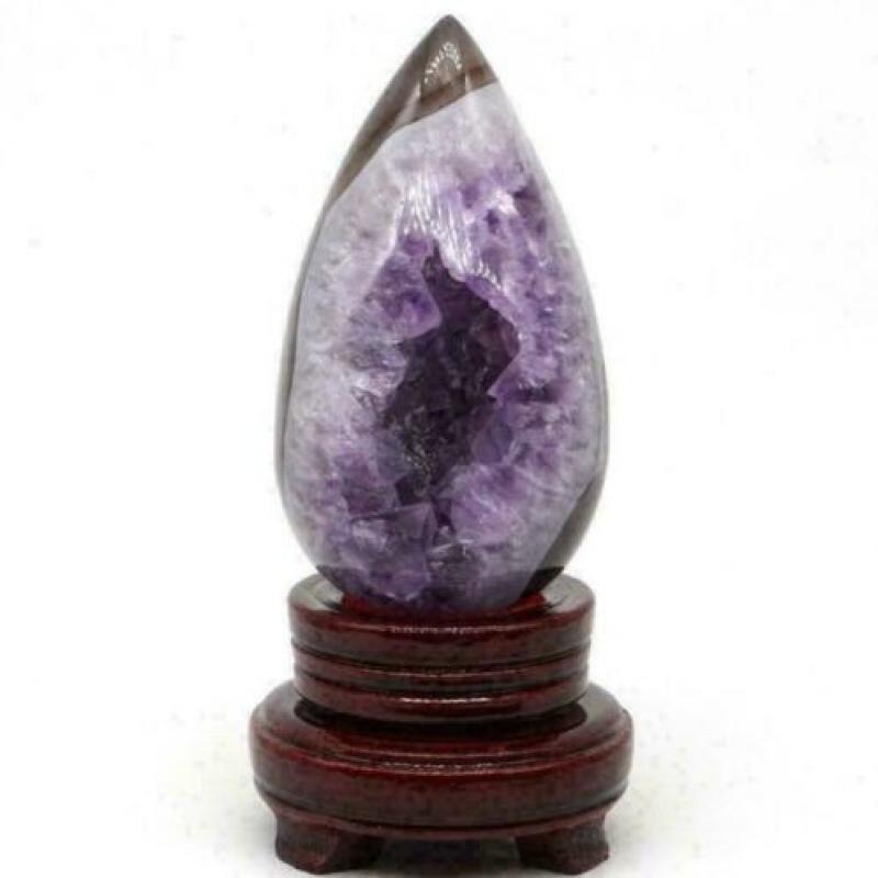 Agaat Brok Ovaal Beeld Amethyst Reiki Kristal Obelisk