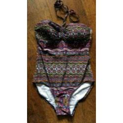 UP FASHION badpak paars/lila/cerise/koraal tinten mt 38B
