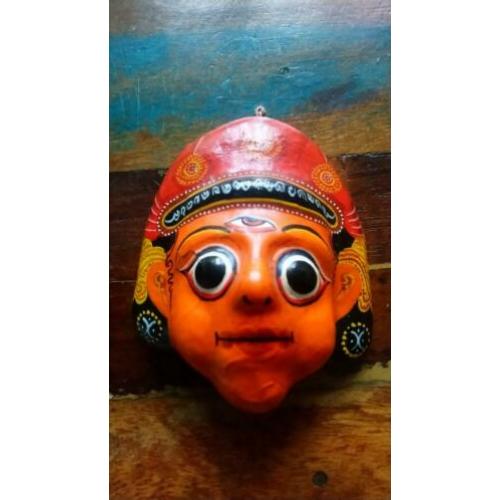 masker uit India wanddecoratie