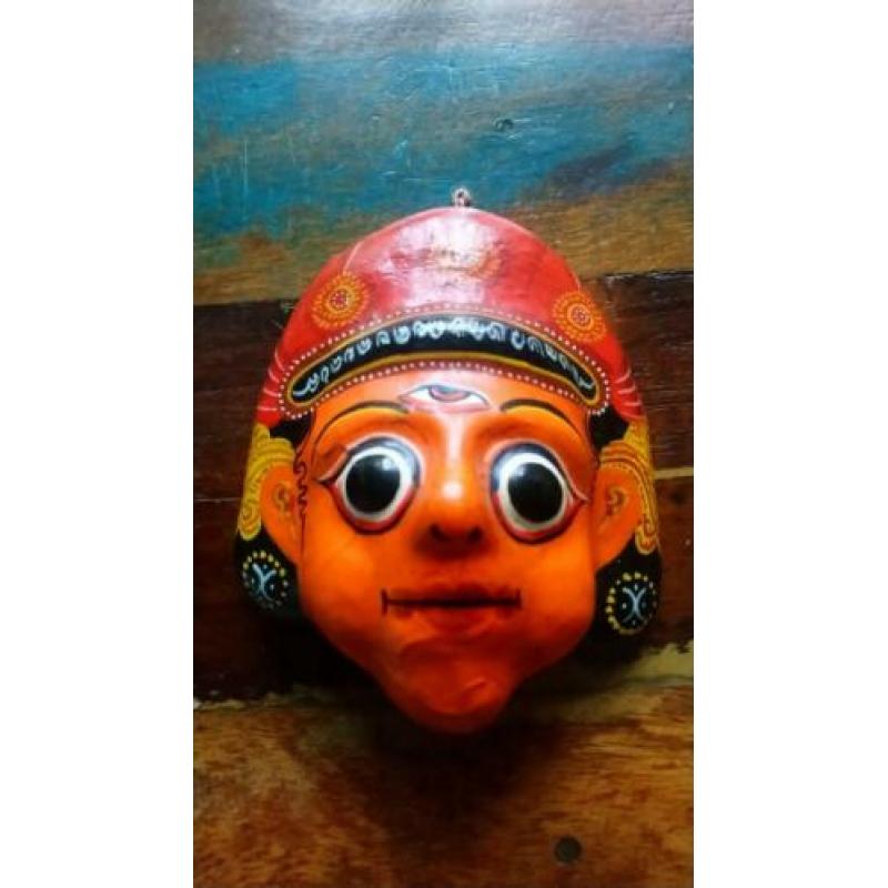 masker uit India wanddecoratie