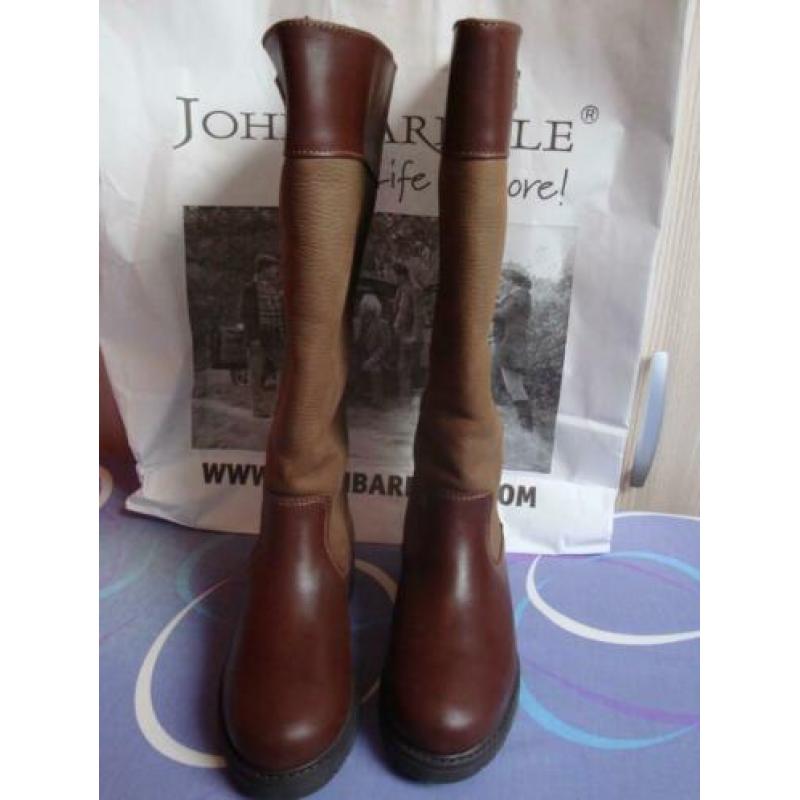 Nieuwe donkerbruin leren JOHN BARDALE outdoor laarzen. 36