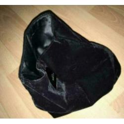 ~ Armani ~ zwart suède Toilettas of avondtasje/Clutch