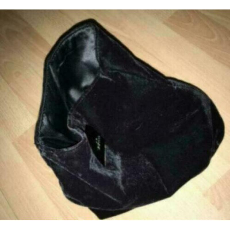 ~ Armani ~ zwart suède Toilettas of avondtasje/Clutch