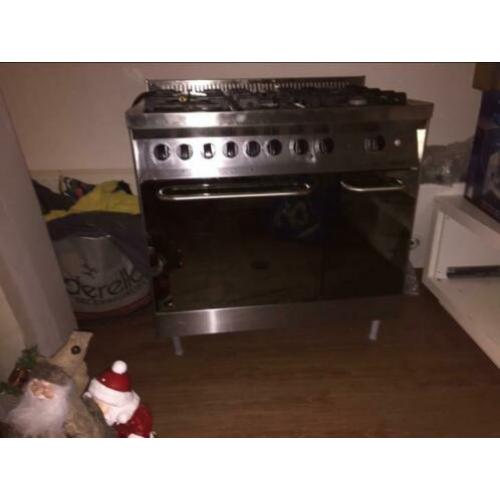 5 pits gasfornuis met 2 ovens