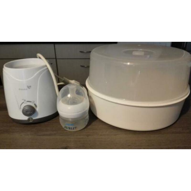 SET: flessenwarmer , magnetron flessen sterilisator en fless