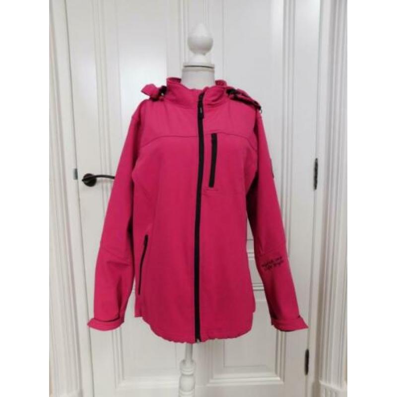 Lizzard softshell jas, roze, maat L
