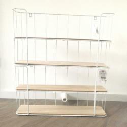 Nieuwe bakkers wand rek wit / hout
