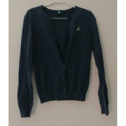 Benetton blauw vest maat 164