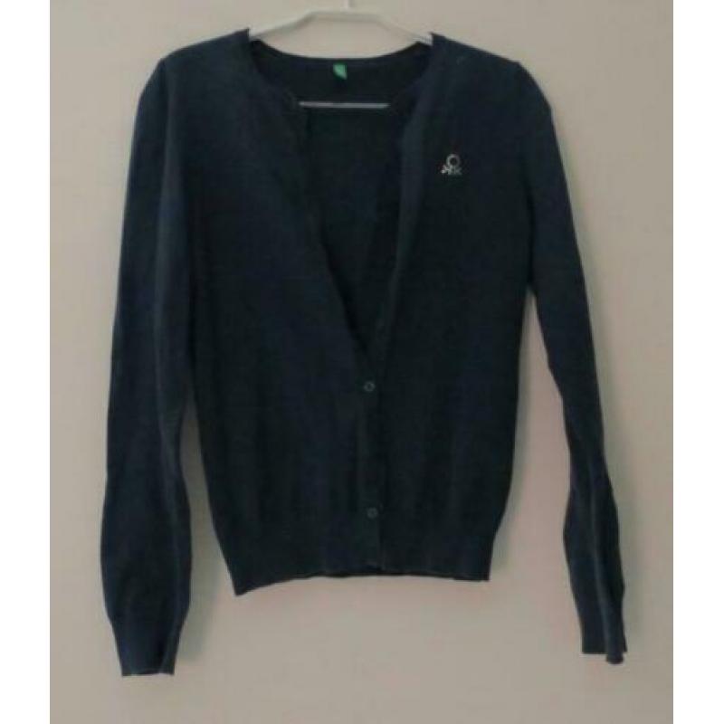 Benetton blauw vest maat 164
