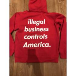 Supreme illegale business controls america XL hoodie patta