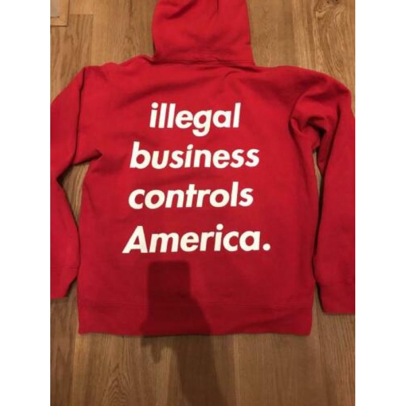 Supreme illegale business controls america XL hoodie patta