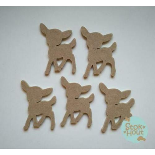Knutselsetje met 10 MDF figuren: kinderfeestje | Stokhout 60