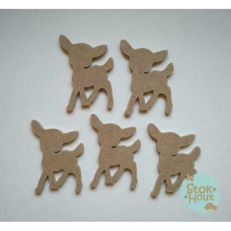 Knutselsetje met 10 MDF figuren: kinderfeestje | Stokhout 60