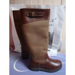 Nieuwe donkerbruin leren JOHN BARDALE outdoor laarzen. 36