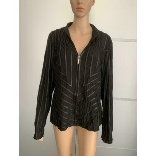 E121 Frank Lyman maat 44=L jasje vest zwart blazer colbert