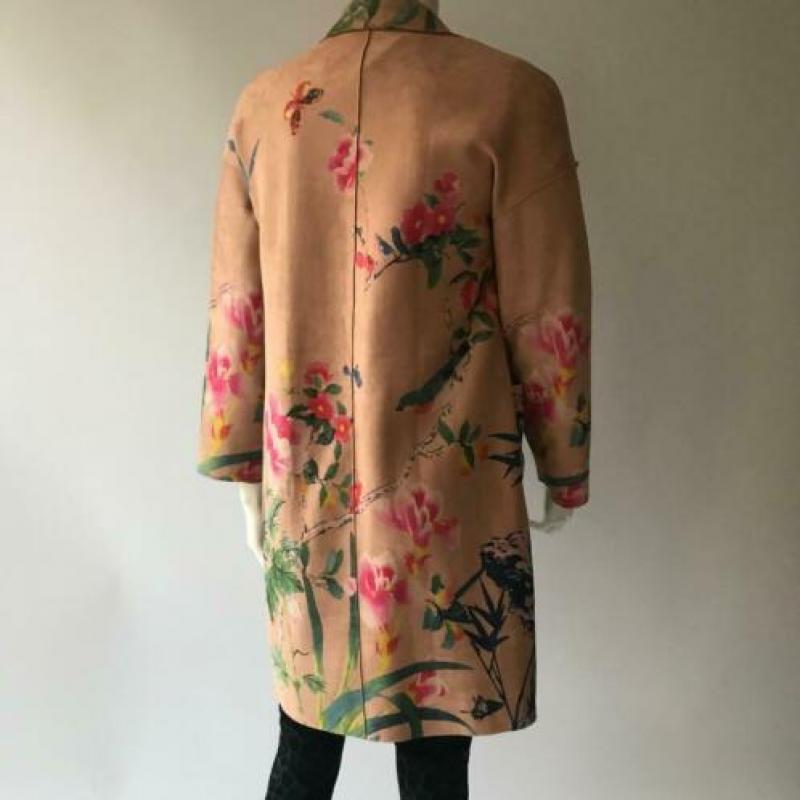Madison, ZGAN, bruine, bloemen, voorjaarsjas, maat medium