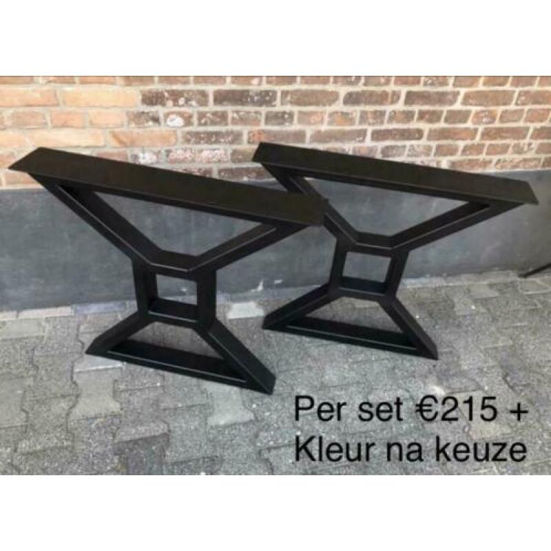 Unieke industriële stalen tafelpoten/tafel onderstellen