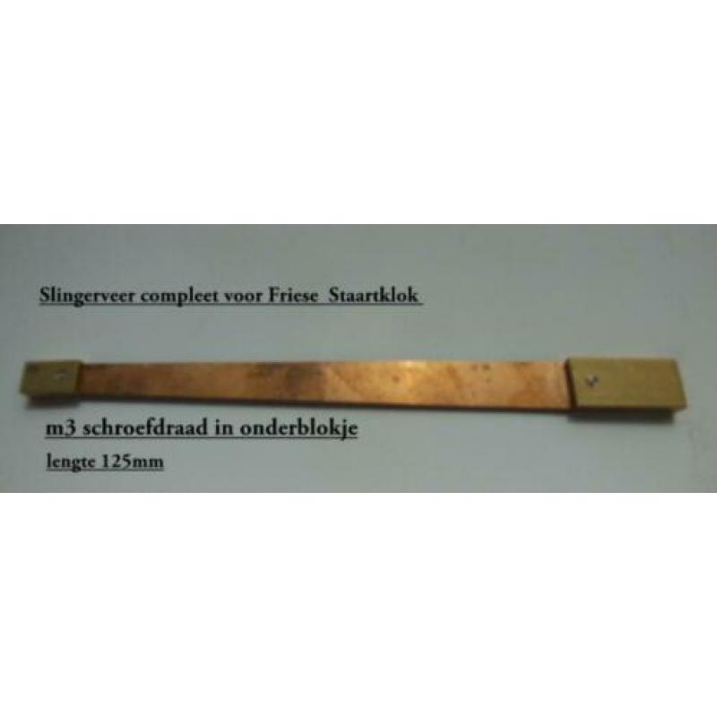 Slingerveer voor Friese klok met origineel uurwerk.