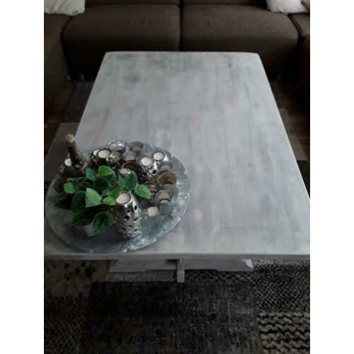 Salontafel Massief eiken white-whast...