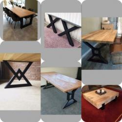 Unieke industriële stalen tafelpoten/tafel onderstellen