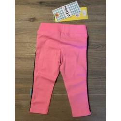 Nieuw setje O’Chillie jurkje roosjes en legging blau roze 80