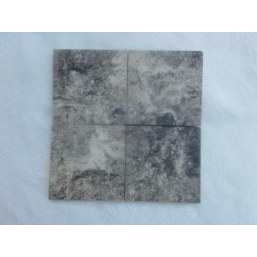 25x Nieuw Gevlamde Tegels Paul Teeuwen 10 x 10 zwart/grijs