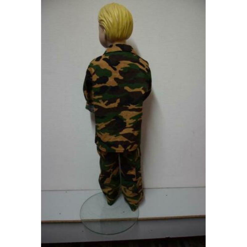 Verkleedkleren:Miltair, Soldaat, Camouflage pak maat 98