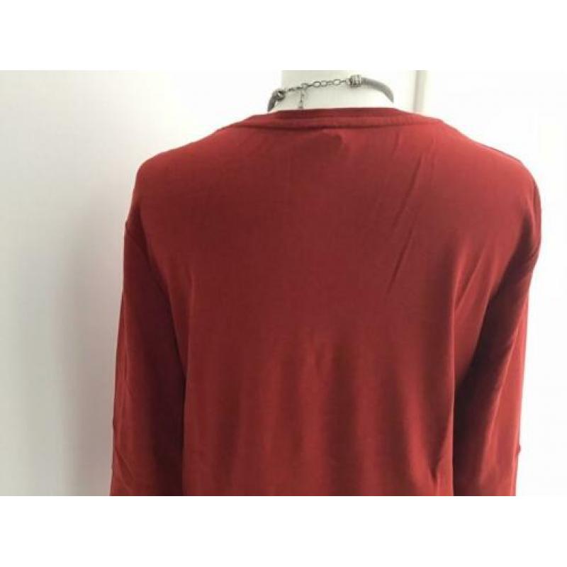 Rood Cecil shirt met mooi randje bij hals, maat xl