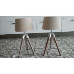 2 landelijke tafellampen riviera beige ◇ 50 cm