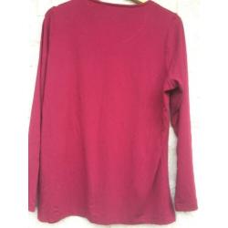Bonita blouse van viscose, maat -L, bordeauxrode kleur