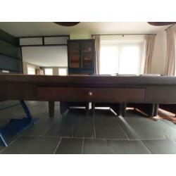 lange eiken houten eettafel