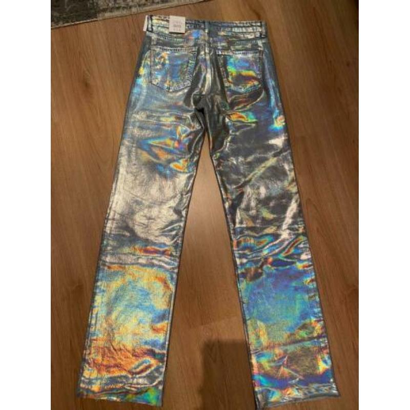 Zara holographic flared jeans nieuw maat 38