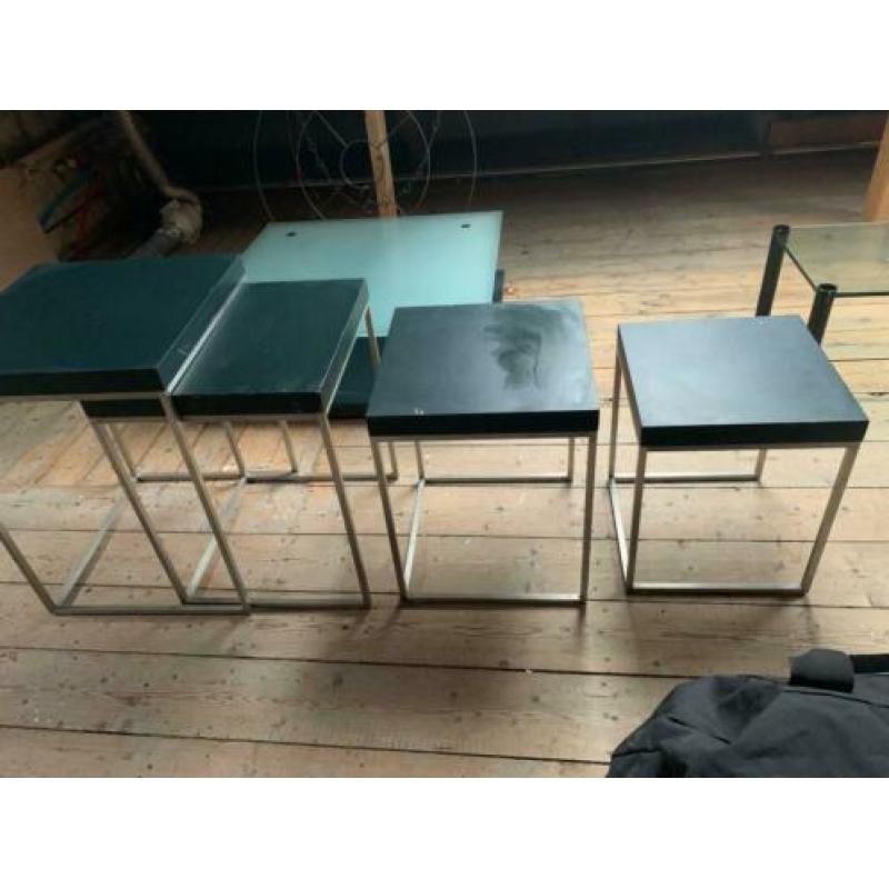 Bijzettafels, design, vintage, retro, meubilair, opruiming