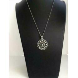 Zilveren JASSERON ketting met ZEEUWSE KNOP hanger