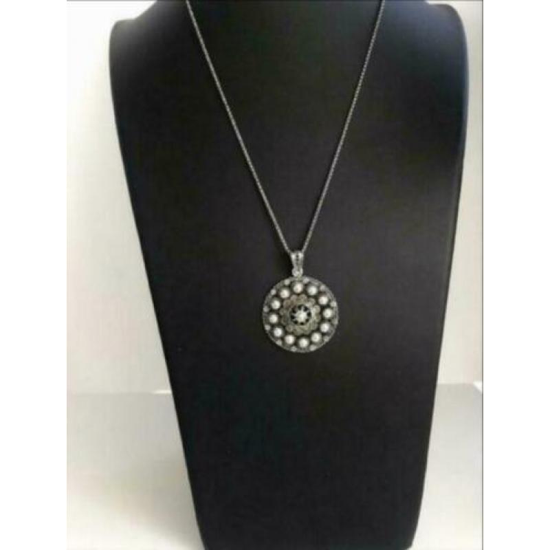 Zilveren JASSERON ketting met ZEEUWSE KNOP hanger