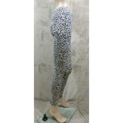 Luipaard Legging wit/zwart maat S-M (117)