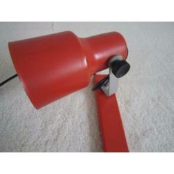 Retro lamp, Vintage oranje lamp rail met drie spotlichten