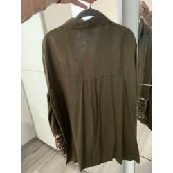 Bershka overhemd tuniek groen maat L