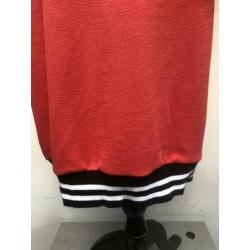 Superleuk rood jurkje sportieve boorden LADIES LADIES 54/56